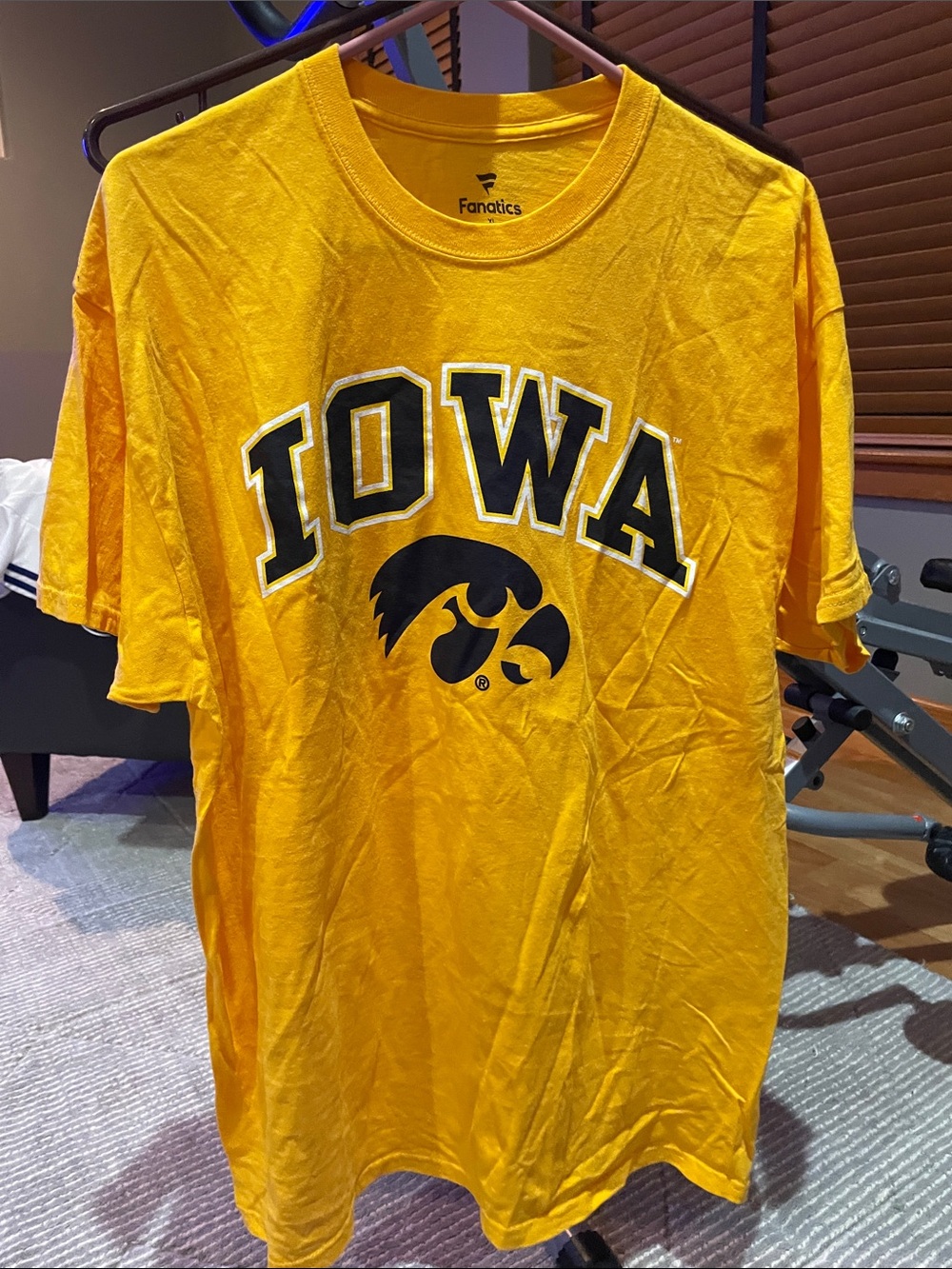 Fanatics Iowa Hawkeyes Gold T-Shirt with Black Logo